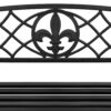 Farmhouse Black Sturdy 2 Seat Porch Swing Bench Scroll Accents - Image 4