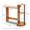 Simple Modern Home Office Computer Desk in Cherry Black Finish - Image 2