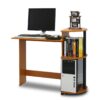 Simple Modern Home Office Computer Desk in Cherry Black Finish - Image 3