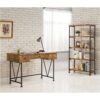 Farmhouse Rustic Home Office 3 Drawer Writing Desk - Image 3