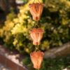 Copper 8.5 Ft Floral Petal Cups Rain Chain - Image 3