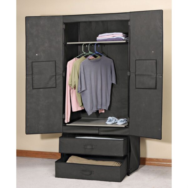 Durable Steel Frame Wardrobe with Canvas Sides - Image 2