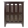 Espresso 3 Tier Bookcase Shelf Accent Table with 2 Small Storage Baskets - Image 3