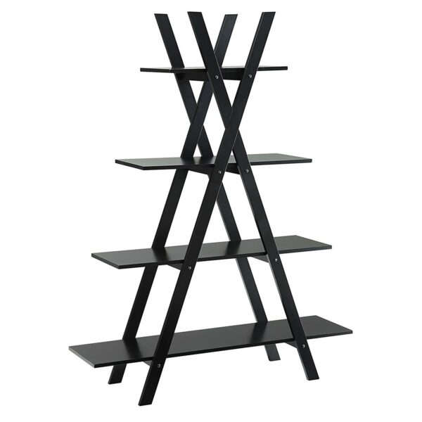 Modern A-Frame 4-Shelf Bookcase Bookshelf Display Shelves - Image 2