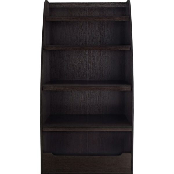 Kids 4-Shelf Bookcase in Espresso Wood Finish Childs Bedroom - Image 3