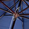 Navy Blue 11-Ft Patio Umbrella with Antique Bronze Pole and Base - Image 2