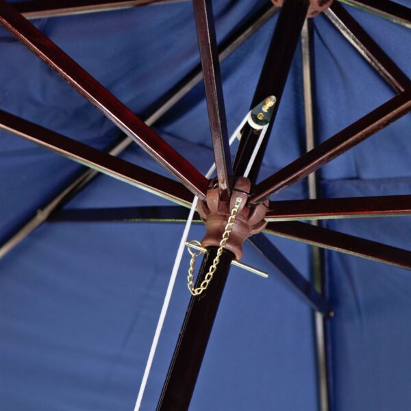 Navy Blue 11-Ft Patio Umbrella with Antique Bronze Pole and Base - Image 2