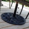 Navy Blue 11-Ft Patio Umbrella with Antique Bronze Pole and Base - Image 3
