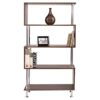 Modern Wood and Steel 4-Shelf Bookcase - Image 3