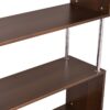 Modern Wood and Steel 4-Shelf Bookcase - Image 4