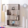 Modern Wood and Steel 4-Shelf Bookcase - Image 5