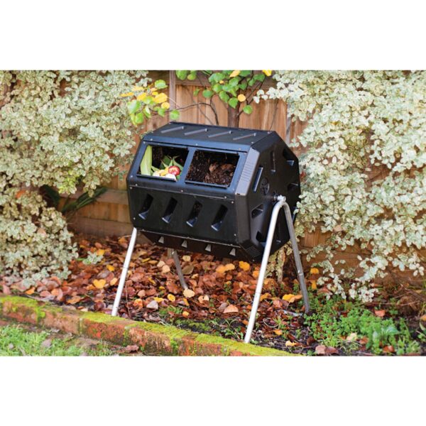 37-Gallon Tumbling Compost Bin Tumbler Composter - 5 Cu. Ft. - Image 3