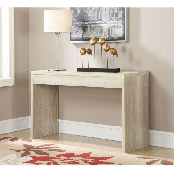 Contemporary Sofa Table Console Table in Weathered White Wood Finish - Image 2