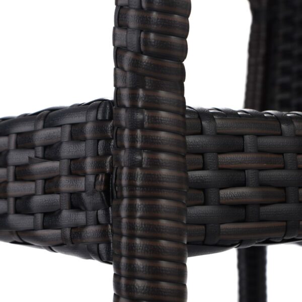 Set of 2 47-inch Bar Height Brown Rattan Barstool Chairs - Image 5