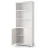 White Bathroom Linen Tower Towel  Cabinet with 3 Open Storage Shelves - Image 3