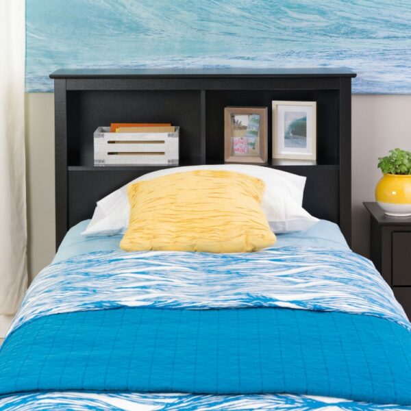 Twin XL Platform Bed with Bookcase Headboard & 3 Storage Drawers - Image 5