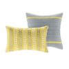 Full/Queen 5-Piece Chevron Stripes Comforter Set in Gray White Yellow - Image 2