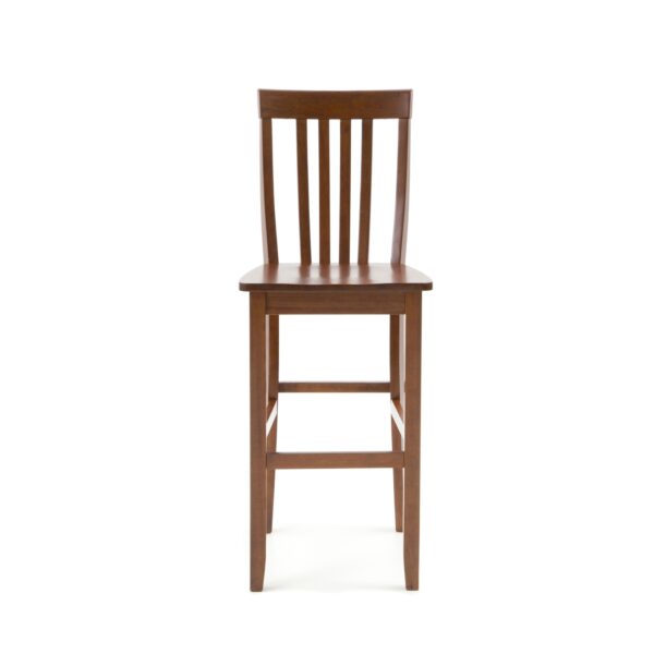 Set of 2 - Solid Hardwood 30-inch BarStool in Classic Cherry Finish Wood - Image 2