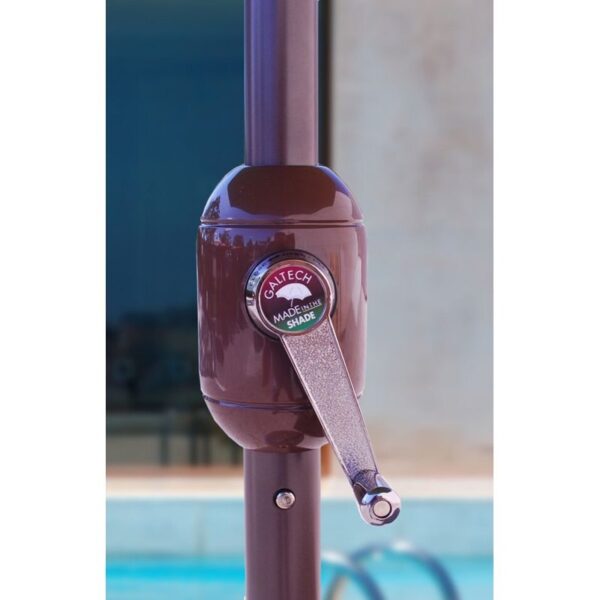 Outdoor 9-Ft Patio Umbrella with Khaki Canopy and Bronze Push Button Tilt Pole - Image 2