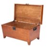 Wooden Lift Top Coffee Table Storage Trunk in Mission Oak Finish - Image 3