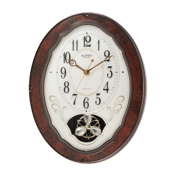 Wood Frame Pendulum Wall Clock - Plays Melodies on the Hour - Image 2