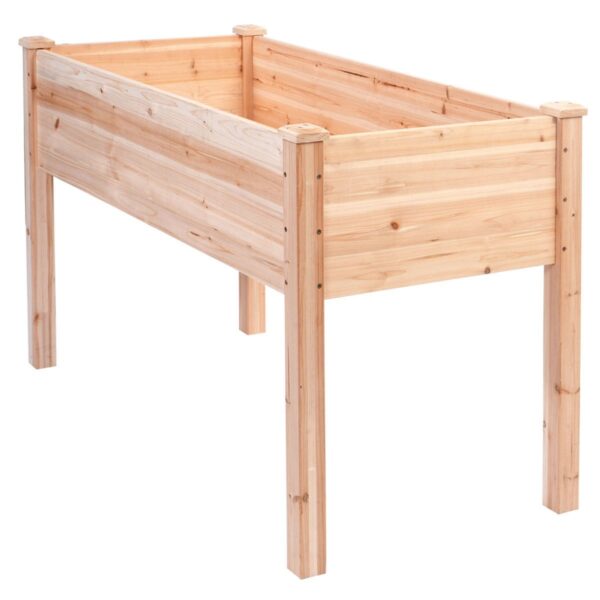 Solid Wood Cedar 30-inch High Raised Garden Bed Planter Box - Image 2