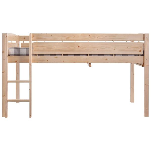 Twin size Kids Teens Bunk Loft Bed in Natural Wood Finish - Image 2