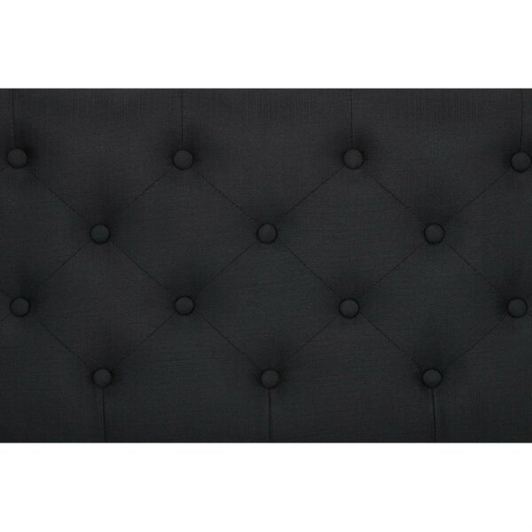 Twin size Black Linen Upholstered Daybed with White Metal Frame - Image 3