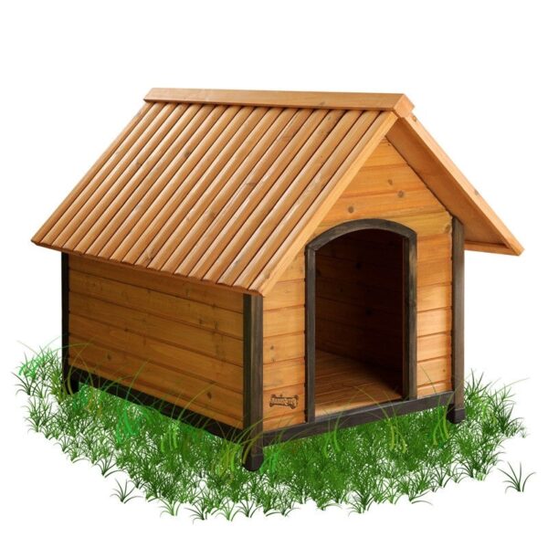 Outdoor A-Frame Wood Dog House Weather-Resistant - Small Dogs up to 25 lbs - Image 2