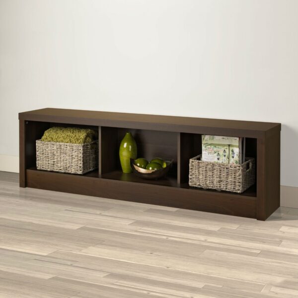 Bedroom Storage Bench Footboard in Espresso Wood Finish - Image 2