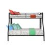 Twin over Full size Bunk Bed in Sturdy Black Metal - Image 2