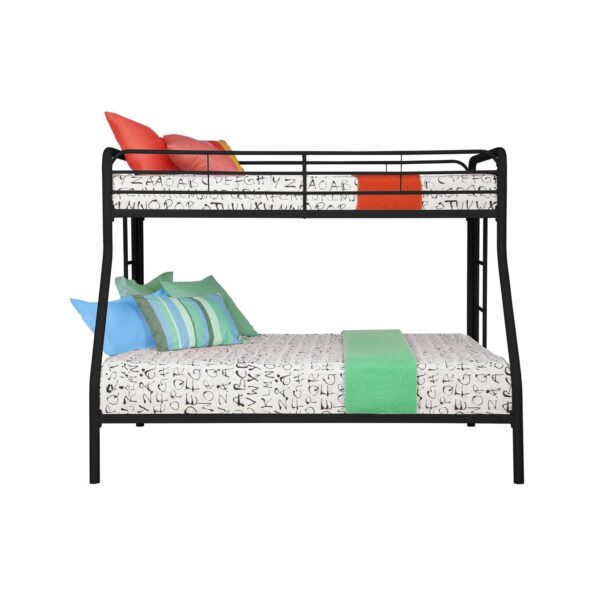 Twin over Full size Bunk Bed in Sturdy Black Metal - Image 2
