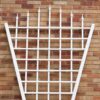 7.75 Ft Fan Shaped Garden Trellis with Pointed Finals in White Vinyl - Image 2