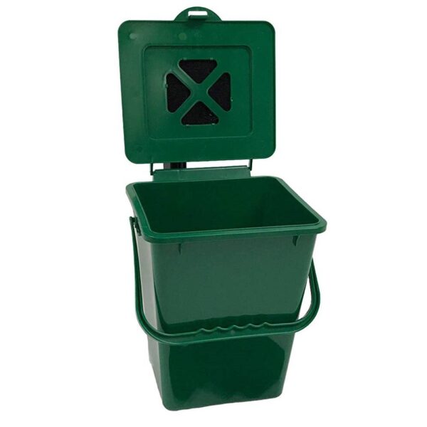 2.4 Gallon Kitchen Composter Compost Waste Collector Bin - Green - Image 2