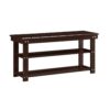 Espresso Brown Wood 2-Shelf Shoe Rack Storage Bench For Entryway or Closet - Image 2