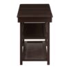 Espresso Brown Wood 2-Shelf Shoe Rack Storage Bench For Entryway or Closet - Image 3