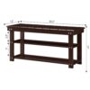 Espresso Brown Wood 2-Shelf Shoe Rack Storage Bench For Entryway or Closet - Image 5