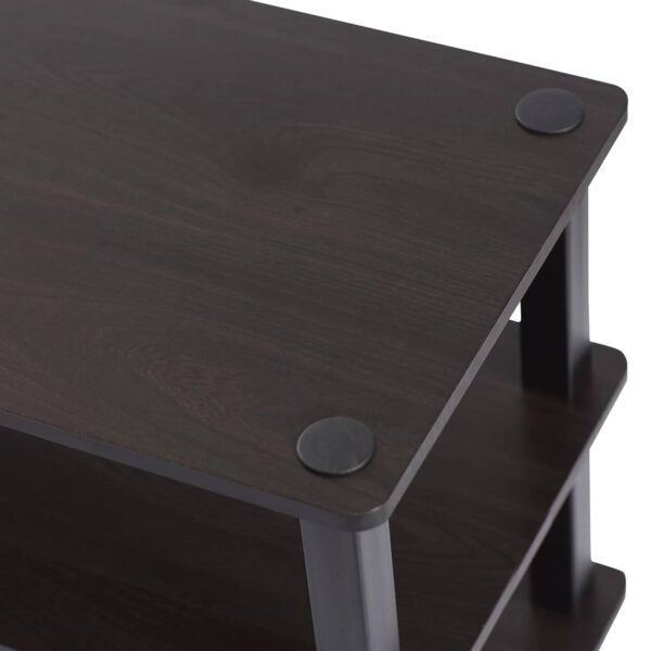 Modern 3-Shelf Espresso Black Shoe Rack - Holds up to 18 Pair of Shoes - Image 3