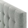 Full size Grey Fabric Button-Tufted Upholstered Headboard - Image 3
