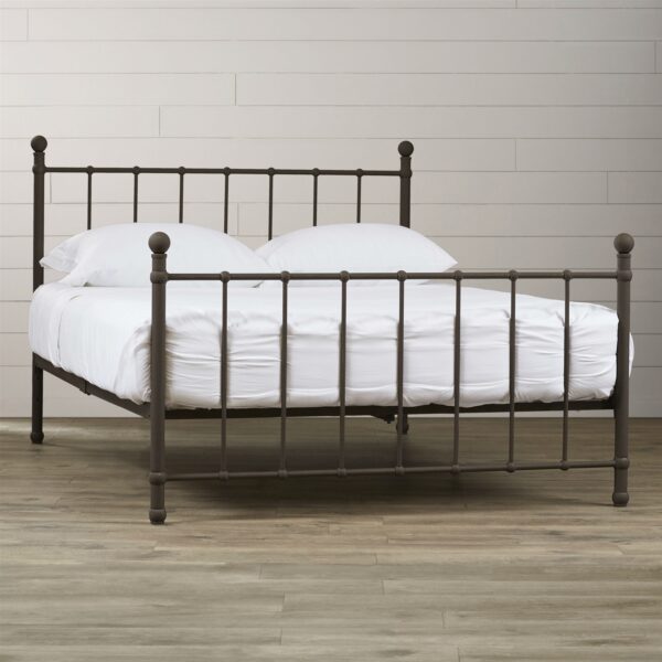 Full size Bronze Metal Platform Bed Frame with Headboard and Footboard - Image 3