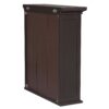 Dark Espresso 2-Door Bathroom Wall Cabinet with Open Shelf - Image 3