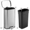 Modern 8-Gallon Stainless Steel Trash Can with Foot Pedal Step Lid Open Design - Image 5