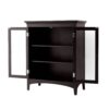 Dark Espresso Freestanding Bathroom Floor Cabinet with Storage Shelves - Image 2