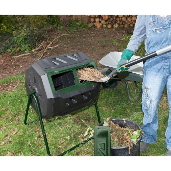 Outdoor 43-Gallon Compost Bin Tumbler for Home Garden Composting - Image 2