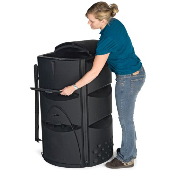 Heavy Duty 16.4 cubic ft. Soil-maker Compost Bin with 3 Chamber Composter Design - Image 4