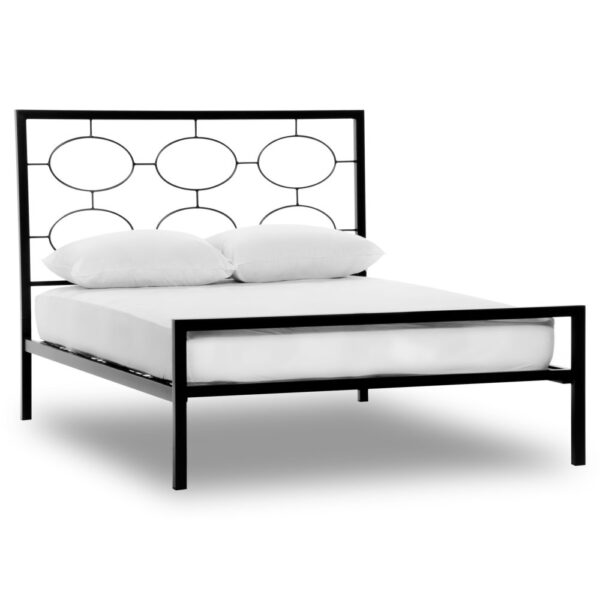 King size Contemporary Metal Platform Bed in Graphite Finish - Image 2