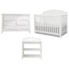 3 Piece Crib Changing Station 6 Drawer Dresser Nursery Furniture Set White