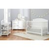 3 Piece Crib Changing Station 6 Drawer Dresser Nursery Furniture Set White - Image 2