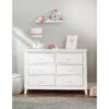 3 Piece Crib Changing Station 6 Drawer Dresser Nursery Furniture Set White - Image 4