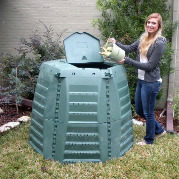Green Recycled Plastic 267 Gallon Compost Bin for Home Composting - Image 3